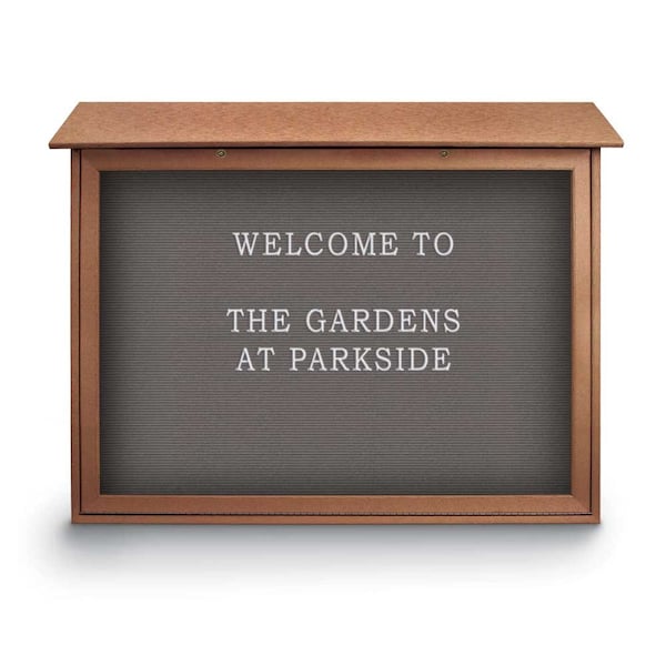 Indoor Enclosed Combo Board, 48"x36", White Frame/Green & Cork